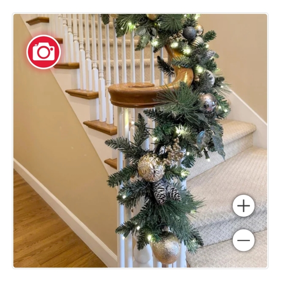 Other - 9' Pre-lit LED with Twinkle Artificial Decorated Garland, Metallic